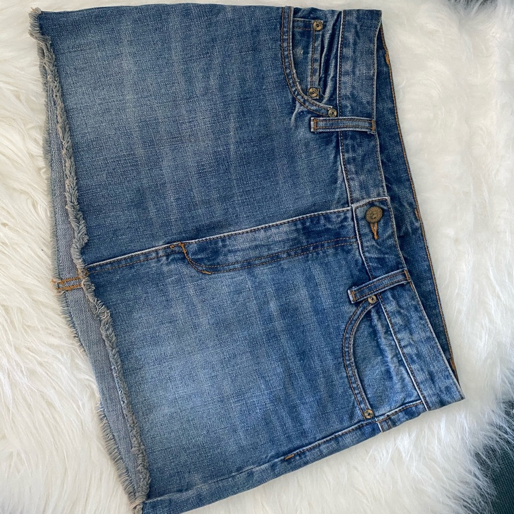 Free people denim skirt